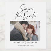 Moderne Hochzeit mit lässiger Schrift Weinetikett (Einzelnes Label)