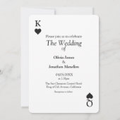 Moderne Hochzeit mit maßgeschneidertem Foto Einladung (Rückseite)