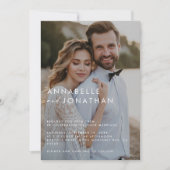 Moderne Hochzeit mit mehreren Fotos Einladung (Vorderseite)