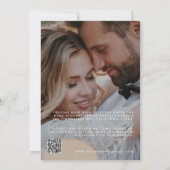 Moderne Hochzeit mit mehreren Fotos Einladung (Rückseite)