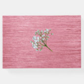 Moderne Hochzeit mit Metallic in Rosa und Weiß Gästebuch (Rückseite)