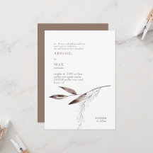Moderne Hochzeit mit Milchschokoladen-Laubwerk