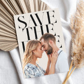 Moderne Hochzeit mit Minimalistischem Chic Foto Save The Date