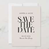 Moderne Hochzeit mit Minimalistischem Chic Foto Save The Date (Rückseite)