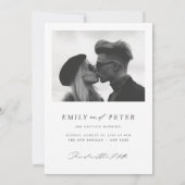 Moderne Hochzeit mit Minimalistischem Foto Save The Date (Rückseite)
