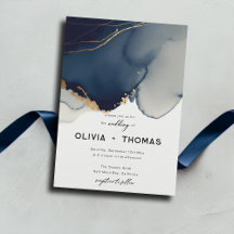 Moderne Hochzeit mit Minimalistischem Navy