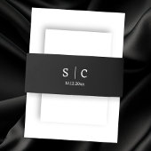 Moderne Hochzeit Mit Monogramm Einladungsbanderole