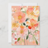 Moderne Hochzeit mit Orangenpfirsich Einladung (Rückseite)