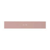 Moderne Hochzeit mit rosa Monogramm Einladungsbanderole (Flach)