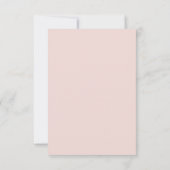 Moderne Hochzeit mit rosa Schimmer Dankeskarte (Rückseite)