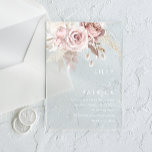 Moderne Hochzeit mit Rose & Blush Rose Acryleinladungen<br><div class="desc">Moderne Dusty Rose & Blush Rose Hochzeit Akryllische Einladungen Siehe Entsprechung in Niche und Nest Store Vielen Dank</div>