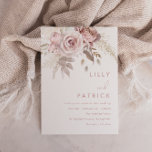 Moderne Hochzeit mit Rose & Blush Rose Einladung<br><div class="desc">Moderne Dusty Rose & Blush Rose Wedding Invitation Siehe Matching Collection in Niche and Nest Store Vielen Dank</div>
