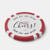 Moderne Hochzeit mit Rotwein Pokerchips (Einzeln)