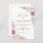 Moderne Hochzeit mit Save the Date einladen RSVP Karte (Vorne/Hinten)