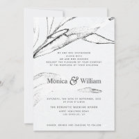 Moderne Hochzeit mit schwarz-weiß-Grafik
