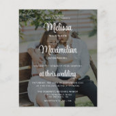 Moderne Hochzeit mit schwarzem Foto (Vorderseite)