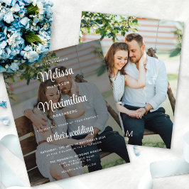 Moderne Hochzeit mit schwarzem Foto