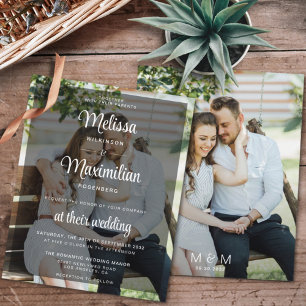 Moderne Hochzeit mit schwarzem Foto