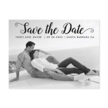 Moderne Hochzeit mit schwarzen Schriften Speichern