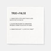 Moderne Hochzeit mit True oder false monogram Serviette (Vorderseite)