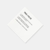 Moderne Hochzeit mit True oder false monogram Serviette (Ecke)