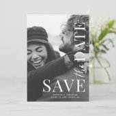 Moderne Hochzeit mit vollem Foto retten das Datum Save The Date (Stehend Vorderseite)