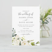 Moderne Hochzeit mit Wasserfarben Einladung (Stehend Vorderseite)