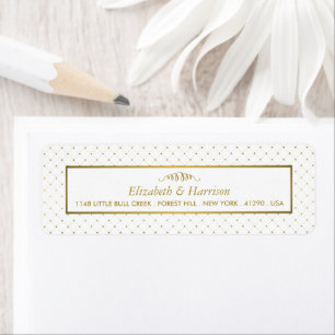Moderne Hochzeit mit weißem und goldenem Folieneff