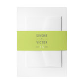 Moderne Hochzeit mit Zitronengras Einladungsbanderole (Vorderseite Beispiel)