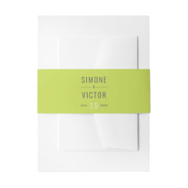 Moderne Hochzeit mit Zitronengras Einladungsbanderole