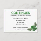 Moderne Hochzeit nach dem Party Begleitkarte (Vorderseite)