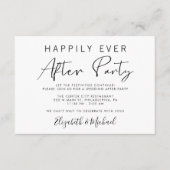 Moderne Hochzeit nach dem Party Begleitkarte (Vorderseite)