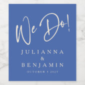 Moderne Hochzeit nach französischem Vorbild Weinetikett (Einzelnes Label)