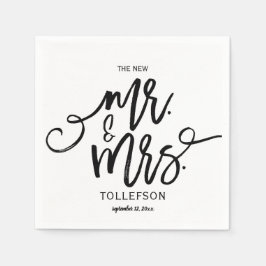 Moderne Hochzeit Napkins | Pinselkalligraphie (sch Serviette