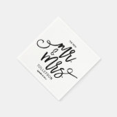 Moderne Hochzeit Napkins | Pinselkalligraphie (sch Serviette (Ecke)