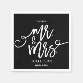 Moderne Hochzeit Napkins | Pinseltypografie (schwa Serviette