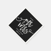 Moderne Hochzeit Napkins | Pinseltypografie (schwa Serviette (Ecke)