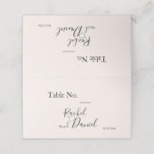 Moderne Hochzeit Platzkarte (Außenseite Aufgefaltet)