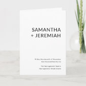 Moderne Hochzeit Programm (Vorderseite)