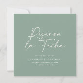 Moderne Hochzeit Reserva la Fecha sage grün Save The Date (Vorderseite)