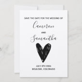 Moderne Hochzeit retten das Datum Save The Date (Vorderseite)