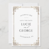 Moderne Hochzeit rettet das Datum (Vorderseite)