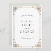 Moderne Hochzeit rettet das Datum (Vorne/Hinten)