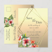 Moderne Hochzeit rettet das Datum Postkarte (Vorne/Hinten)
