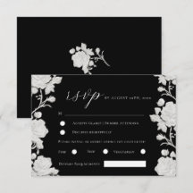 Moderne Hochzeit Rose weiß & schwarz im Trend