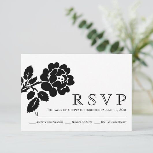 Moderne Hochzeit RSVP (Stehend Vorderseite)