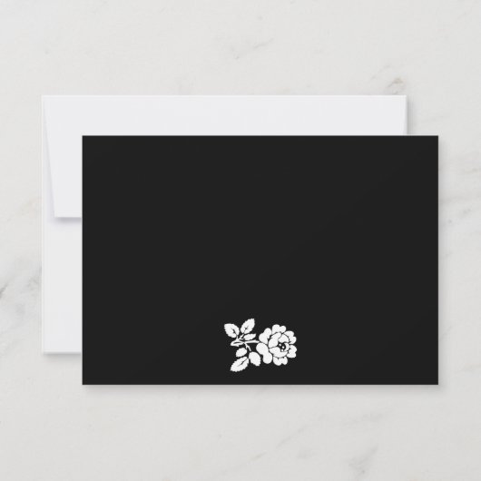 Moderne Hochzeit RSVP (Rückseite)