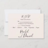 Moderne Hochzeit RSVP Karte (Vorderseite)