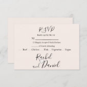 Moderne Hochzeit RSVP Karte (Vorne/Hinten)