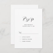 Moderne Hochzeit RSVP Karte (Vorne/Hinten)